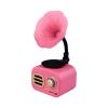 Mini Portable Wireless Audio Wood Speaker Retro Large Volume Gramophone -1521-01