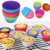 Silicon Muffins Cup Cake Mould 12 Pcs-2294-01