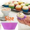 Silicon Muffins Cup Cake Mould 12 Pcs-2296-01