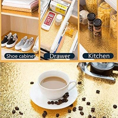 5 m Self Adhesive Kitchen Use Waterproof And Oil Proof Aluminum Foil Wrapping Paper, Gold-3981