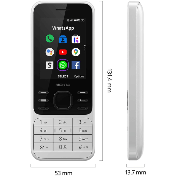 Nokia 6300 4G Ta-1287 Dual Sim Gcc White-4667
