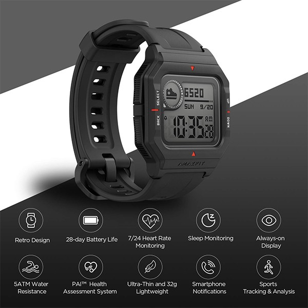 Refurbished] Amazfit Neo Smartwatch 5ATM Rugged Smart Watch For Men Outdoor  Sports Monitor Smart Watch for Android iOS Phone