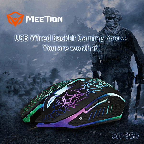 Meetion MT-M930 USB Corded Backlit Mouse-2878