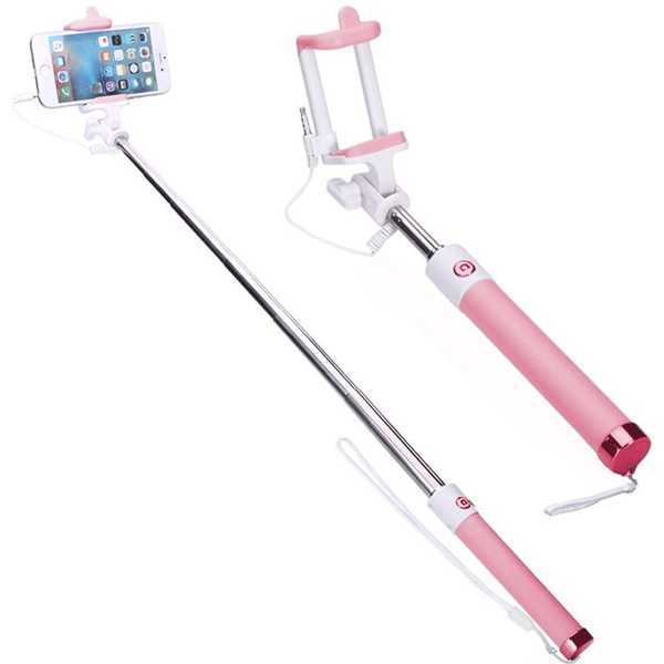 Universal Wired Selfie Stick With Button-4038