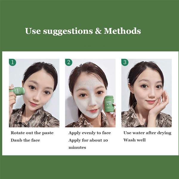 Best Green Mask Deep Cleansing and Pore Cleaner Stick 3Pcs-126