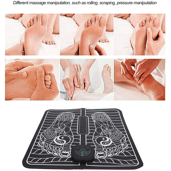 Electric Foot Massager Pad Muscle Stimulator LCD Mat TENS Pulse  Physiotherapy