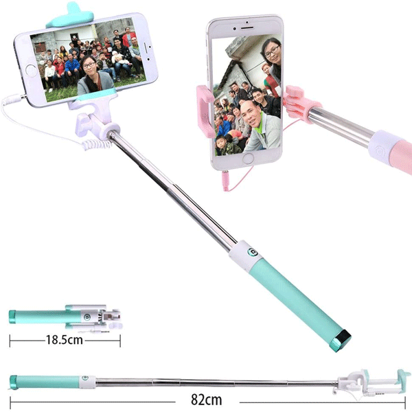 Universal Wired Selfie Stick With Button-4041