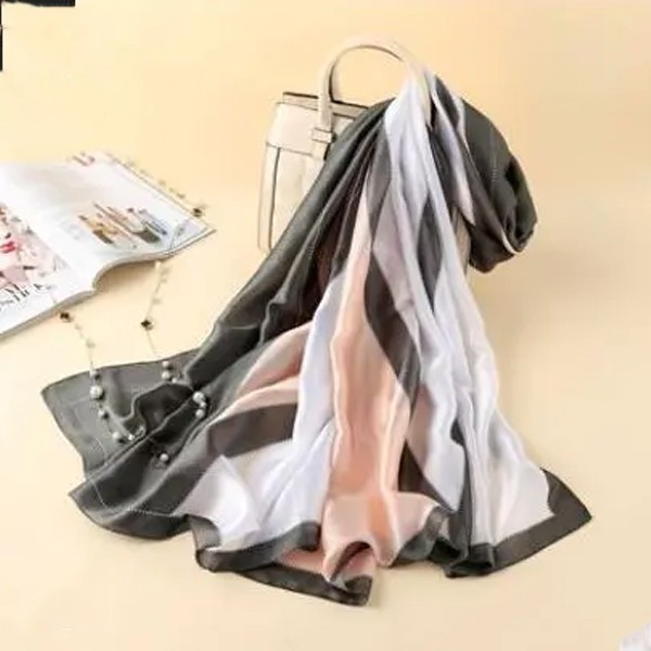 Printed Imitation Silk Scarf-1005
