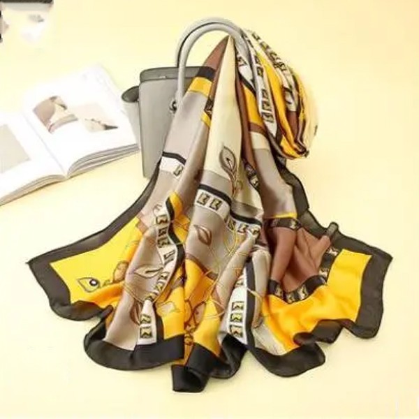 Printed Imitation Silk Scarf-1004