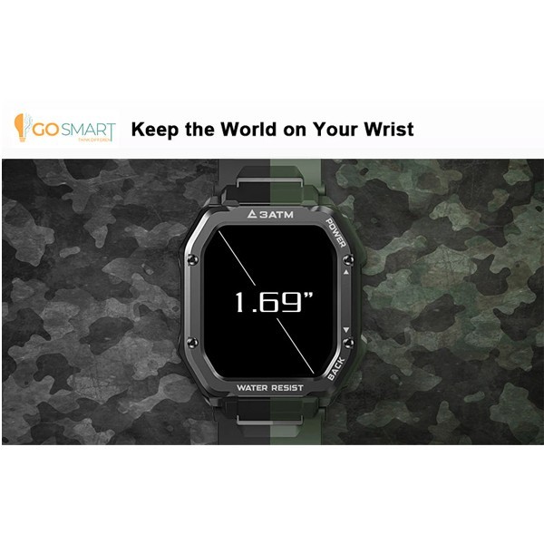 Shop GO SMART RUF N TUF 3ATM WATERPROOF MILITARY RUGGED SMART WATCH  CHARCOAL BLACK at best price | GoshopperQa.com |  58521e4e2bd3d4b988cbd17d7365df3c