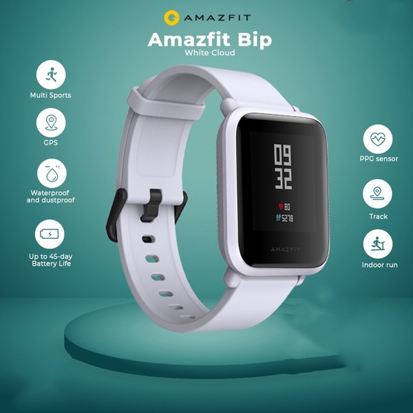 Amazfit BIP Sports GPS Smartwatch White Cloud-487