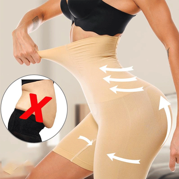 Women Cuff Tummy Trainer with Butt Lift Shapewear, High Waist