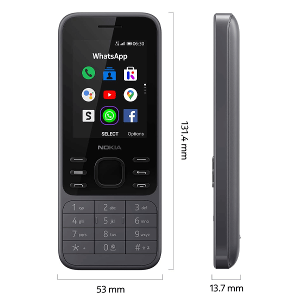 Nokia 6300 4G Ta-1287 Dual Sim Gcc Charcoal-4654
