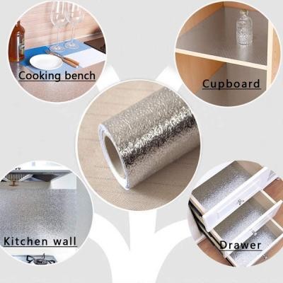 5 M Self Adhesive Kitchen Use Waterproof And Oil Proof Aluminium Foil Wrapping Paper Silver-3990