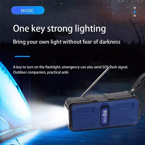 Wireless FM Waterproof Portable Solar Bluetooth Speaker-1584