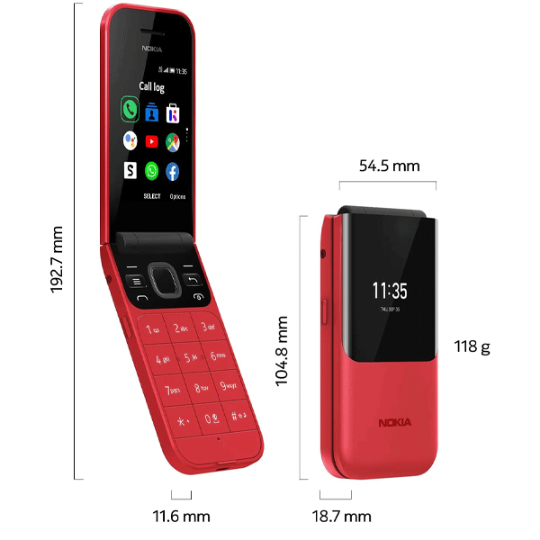 Nokia 2720 Ta-1170 Dual Sim Gcc Red-4698