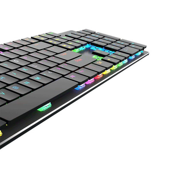 Meetion MT-MK80 chocolate keycap Ultra-thin Mechanical Keyboard-2733