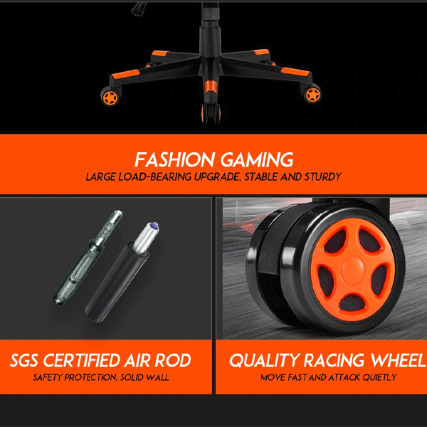 Meetion MT-CHR15 Gaming Chair Black+Orange-3138