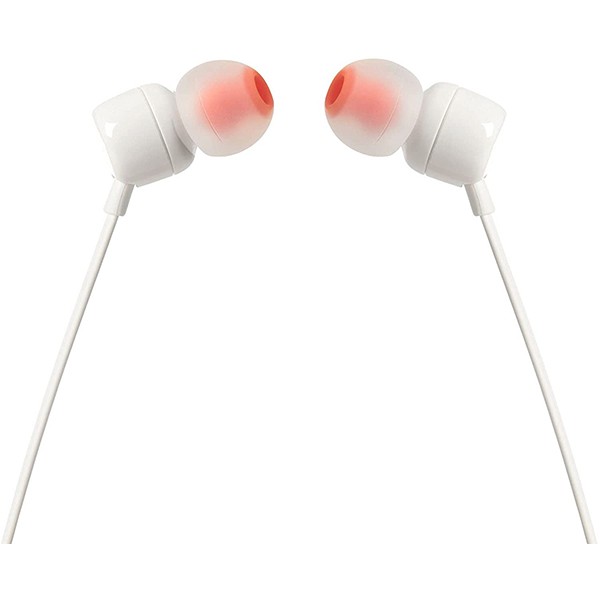 JBL Tune 110 in Ear Headphones with Mic White-3541