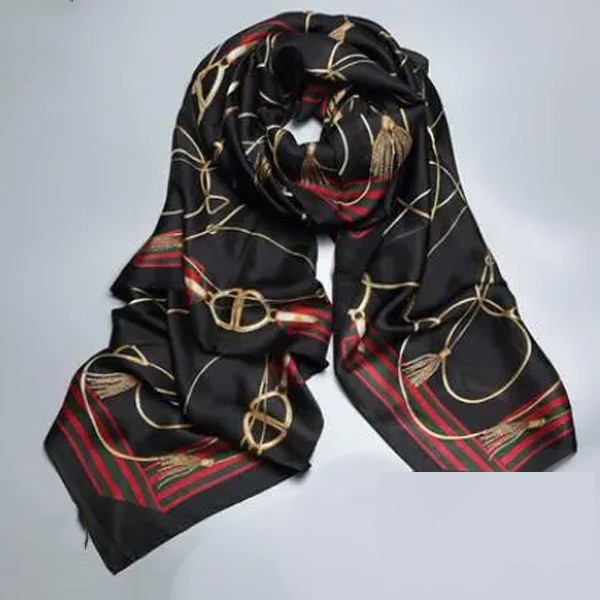 Printed Imitation Silk Scarf-1003