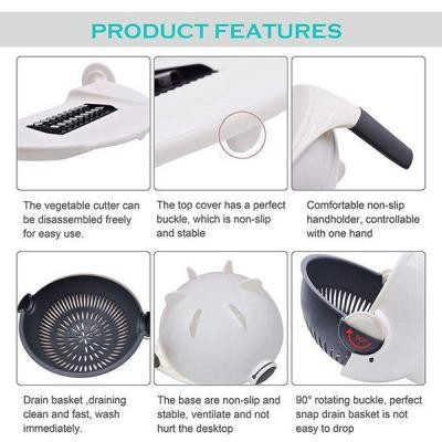 Shop for New 9 in 1 Rotate Vegetable Cutter with Drain Basket