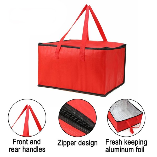 Non Woven Aluminium Foil Thermal Insulation And Cold Storage Box 10 Inch Red-1569