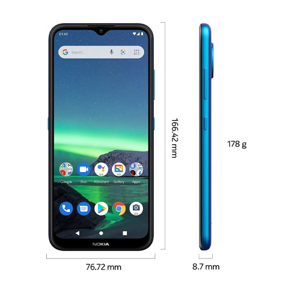 Nokia 1.4 TA-1322 Dual Sim 3GB RAM & 64GB Internal Storage GCC Blue-1606