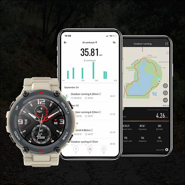 Amazfit T Rex Smart Watch, Khaki-3921