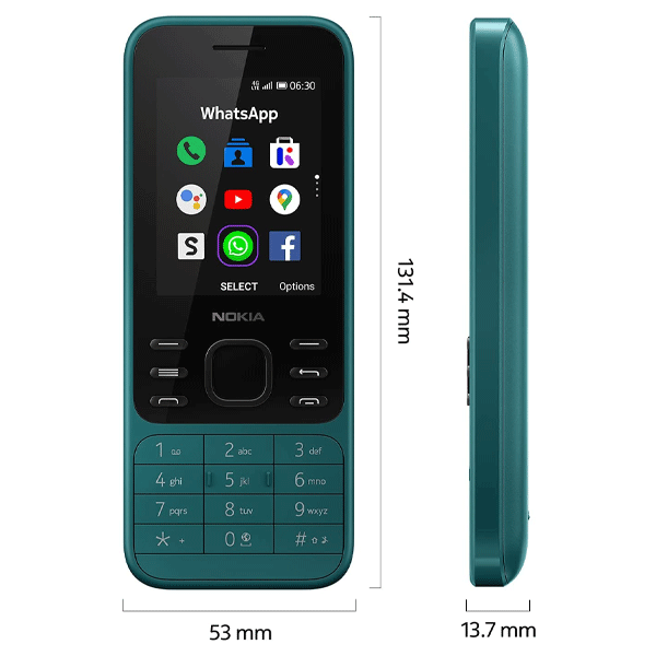 Nokia 6300 4G Ta-1287 Dual Sim Gcc Cyan Green-4677