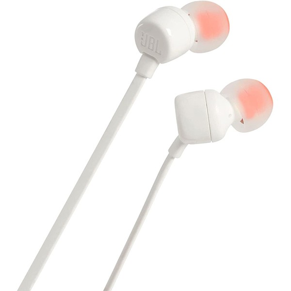 JBL Tune 110 in Ear Headphones with Mic White-3542