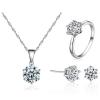 Signature Collection 3 in 1 Zircon Jewelry Set Silver ZR00101