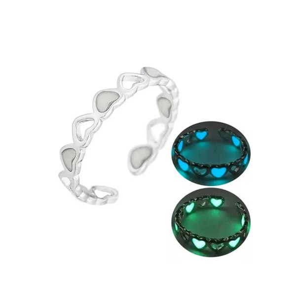 Signature Collections Glow In Dark Luminous adjustable Rings