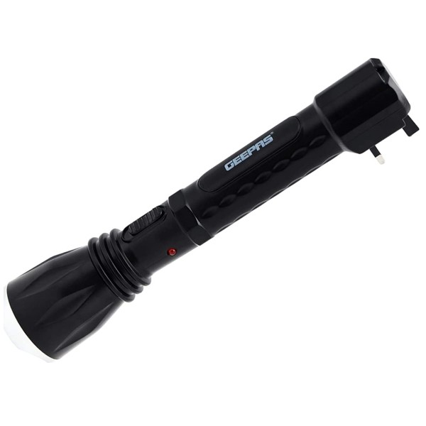 Geepas GFL5578 Rechargeable Flash Light Black