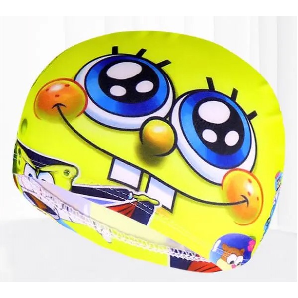 Children Cartoon Swimming Cap Smiling Spongebob