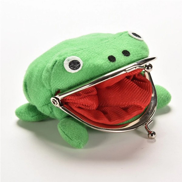Amazon.com: Frog Coin Wallet Cosplay Anime Cute Purse Green Cartoon Plush  Frog Money Bag Frog Money Pouch Purse Cosplay Cartoon Anime Toy : Toys &  Games