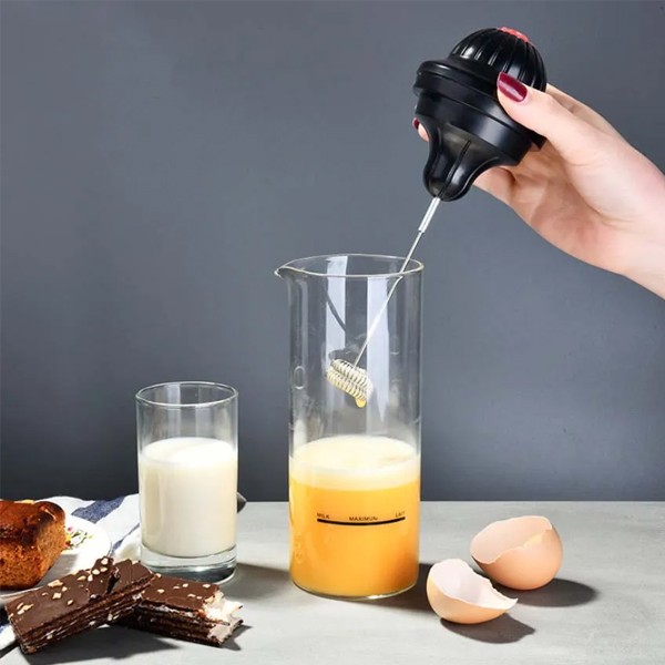 Battery Type Electric Glass Milk Froth Whisk 600ml