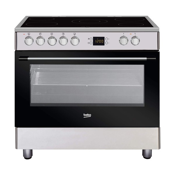 Beko Ceramic Cooker 90 X 60 Cm Steel GM17300GX 