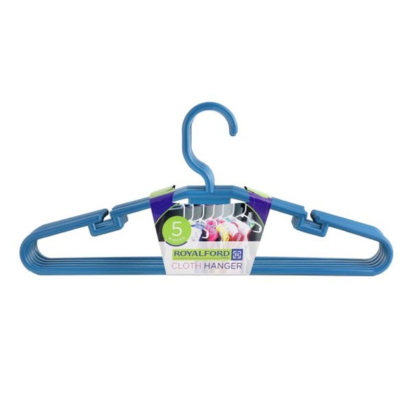 Royalford RF5426 Plastic Clothes Hanger (5 pcs)