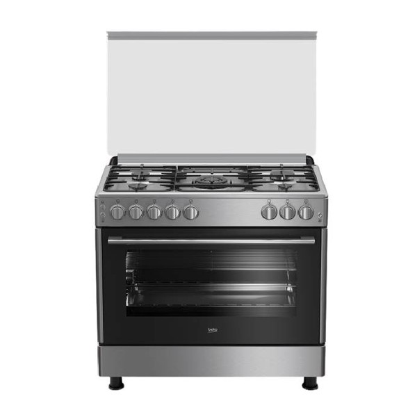 Beko Gas Cooker 90 X 60 Cm Steel GG15125GX 