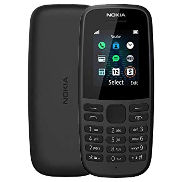 Shop Nokia 105 Ta-1174 Dual Sim Gcc Black Black 4 MB at best price