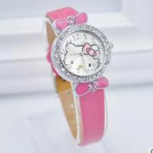 Hello Kitty Diamond Leather Watch Rose Red03